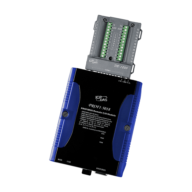 PROFI-5018/S PROFIBUS Remote I/O Module with 10-channel Thermocouple Input with High Voltage Protection