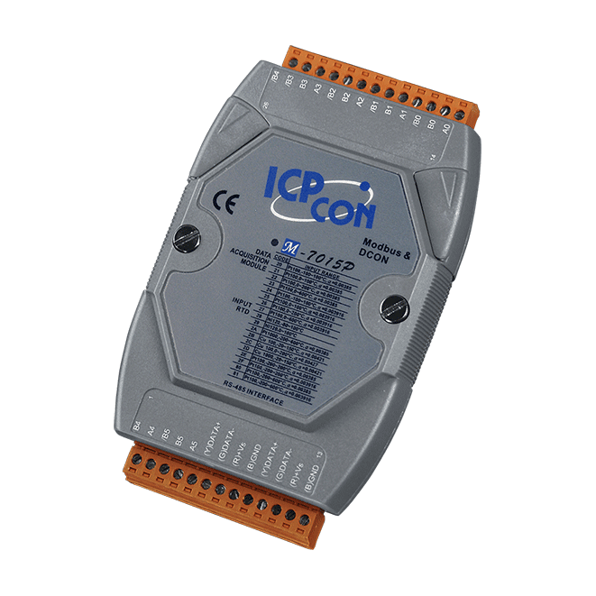 M-7015P 6-ch RTD Input Module with 3-wire Lead Resistance Elimination