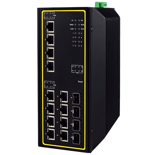 EHG7616-12SFP-410GSFP 16-Port Managed Gigabit Layer-3 Switch with 12 SFP & 4 x 10 Gigabit SFP uplink ports