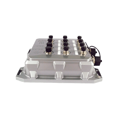 EMG8510-8PoE-2SFP 10-Port Managed Gigabit EN50155 Switch, 8-M12 connectors (8 with PoE), 2 SFP, 45~57 VDC input