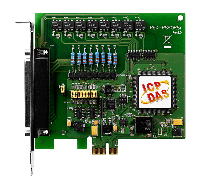 PEX-P16POR16i PCI Express, 16-ch Isolated DI and 16-ch PhotoMOS Relay Output Board