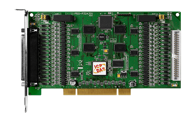 PISO-P32A32U Universal PCI, 32-ch Optical Isolated DI & 32-ch Open Collector Isolated (Source, PNP) DO Board