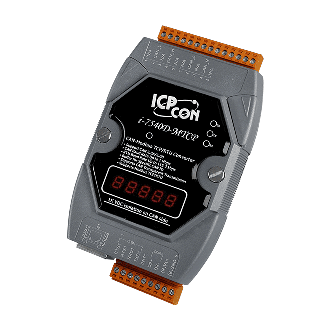 I-7540D-MTCP-G CAN to Ethernet/ Modbus Converter