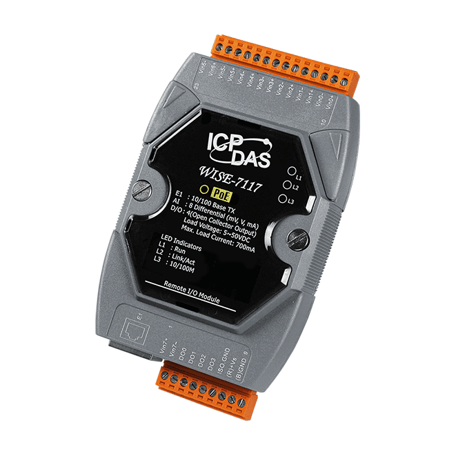 WISE-7117 Intelligent I/O Module with 8-ch AI and 4-ch DO