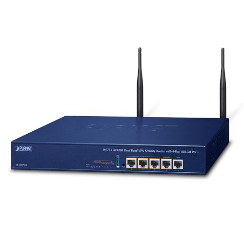 VR-300PW6 Wi-Fi 6 AX1800 Dual Band VPN Security Router with 4-Port 802.3at PoE+
