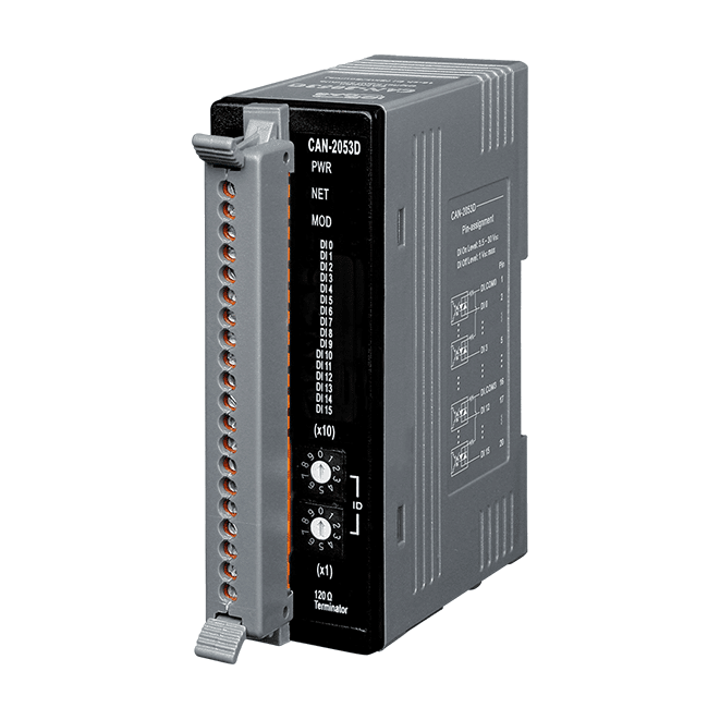 CAN-2053D DeviceNet Slave Module with 16-channel Isolated (Wet) Digital Input