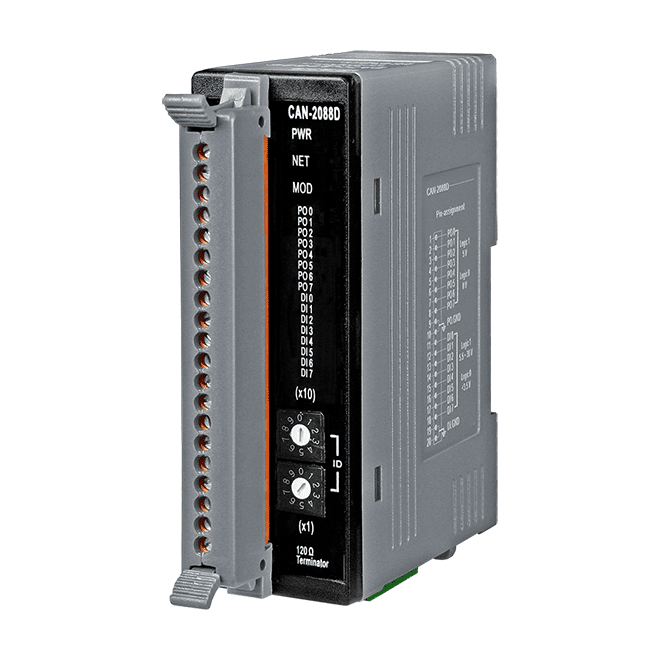 CAN-2088D DeviceNet Slave Module with 8-channel PWM Output & 8-channel High Speed Counter Input