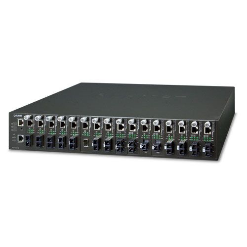 MC-1610MR 16-slot Managed Media Converter Chassis (AC power)