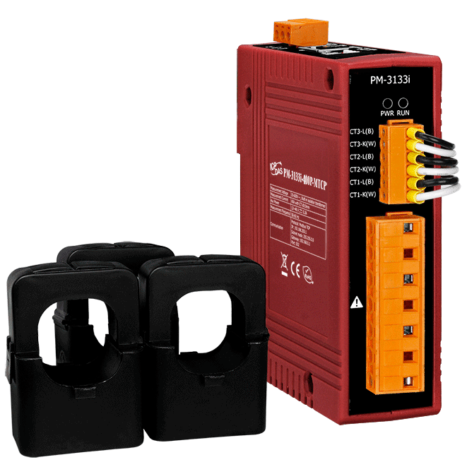 PM-3133i-100P-CPS CANopen, Isolated 3-phase power meter; includes 60A CT (Inside diameter 10 mm; wire lead 4 m) x 3 (RoHS)