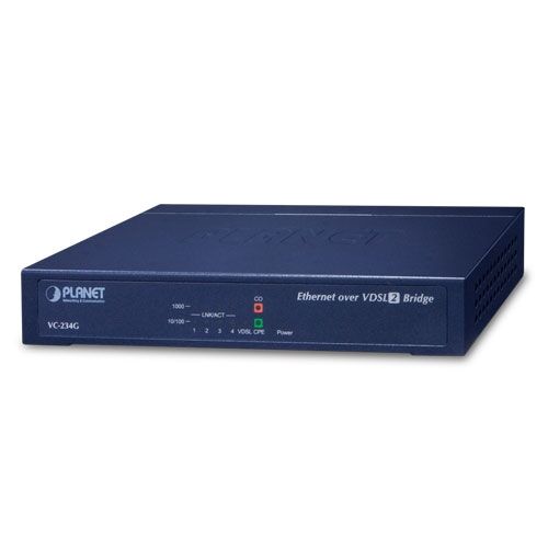 VC-234G 4-Port 10/100/1000T Ethernet to VDSL2 Bridge - 30a profile w/ G.vectoring, RJ11