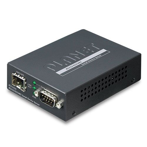 ICS-115A 1-Port RS232/RS422/RS485 Serial Device Server with 1-Port 100BASE-FX SFP
