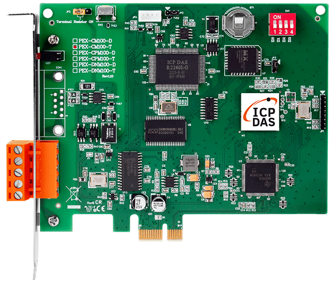 PEX-CM100-T 1-port Programmable CAN PCI Express Board (5-pin Screw Terminal Connector)