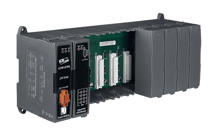 USB-87P8 8-slot USB I/O Expansion Unit with Intelligent CPU Module