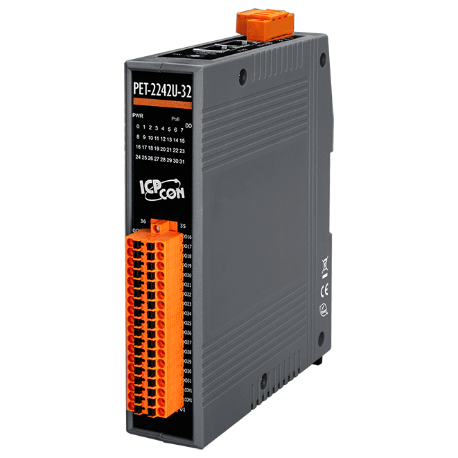 PET-2242U-32 PoE I/O Module with 32-ch DO (Sink/Source)