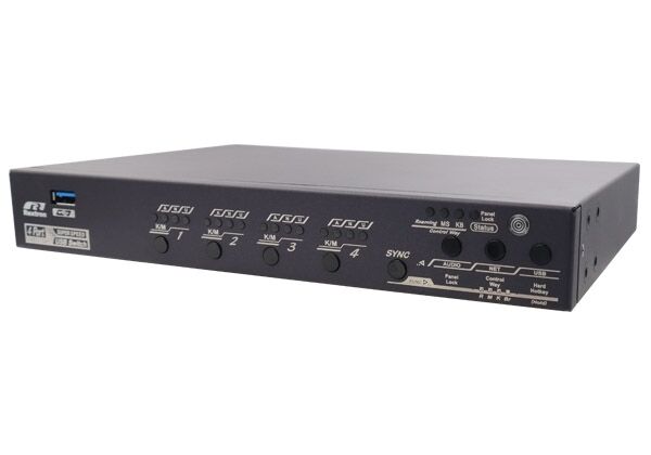 USW-N334 4 Ports USB KM Switch with Mouse Roaming, Mouse Control, USB Synchronizer, Hotkey Control, Serial Control, IR Control