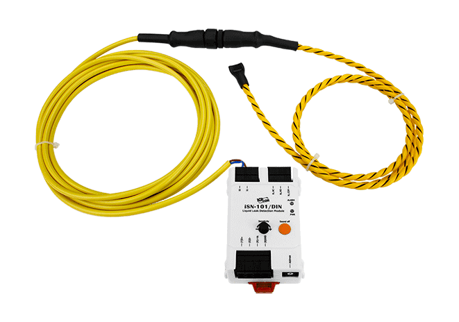 iSN-101/S2 1-channel Liquid Leak Detection Module (Wall mount) with 3m Liquid Leak Detection Cable & 3m Extended Cable
