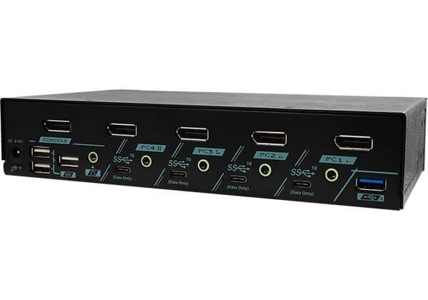 PKAG-GT3114 4 Ports True 4K DisplayPort 1.2 USB 3.2 Gen 2 KVM Switch with Audio, EDID Management, HDCP Engine