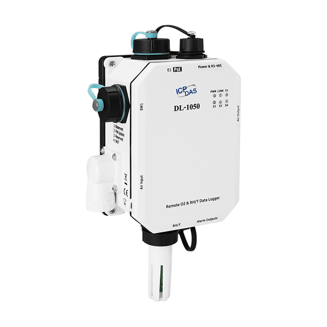 DL-1050 Remote O2/Temperature/Humidity/Dew Point Data Logger with Ethernet/RS-485 and PoE