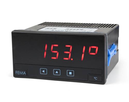 FEMA M40-T-L Panel meter for temperature signals, 11 to 60Vdc & 24/48Vac