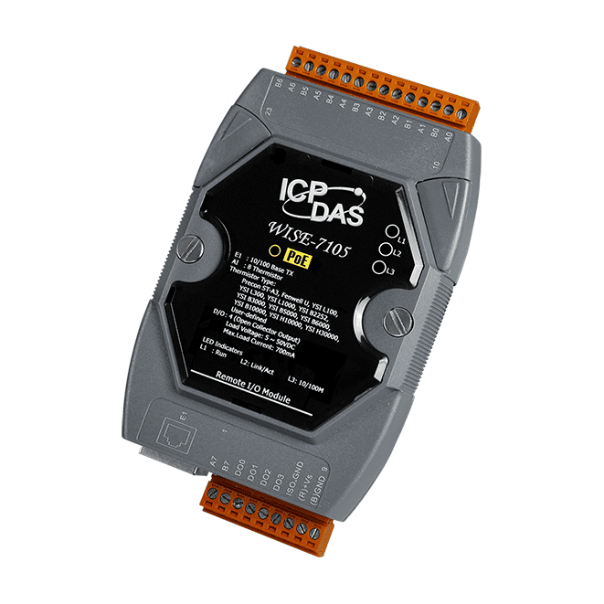 WISE-7105 Intelligent I/O Module with 8-ch Thermistor Input, 4-ch DO