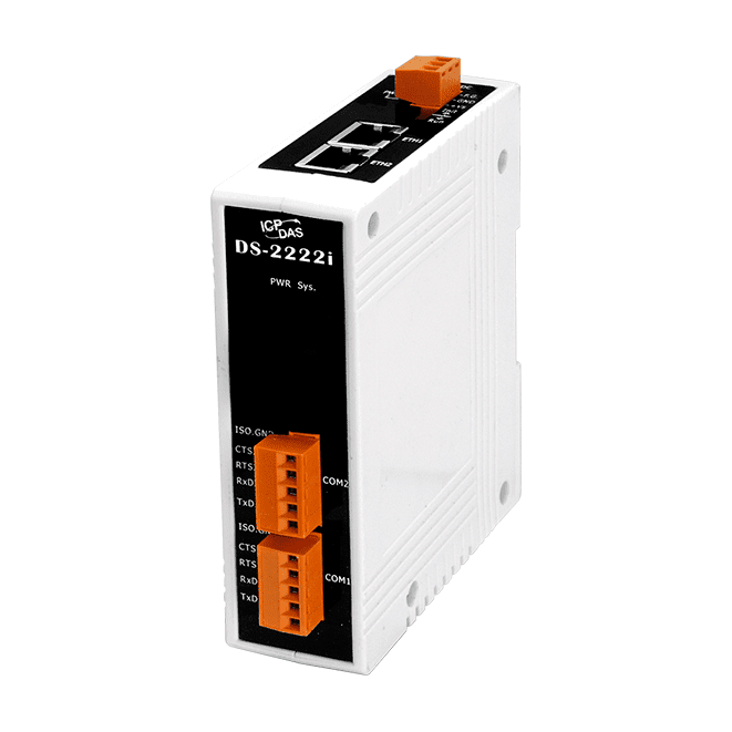 DS-2222i Device Server with 2-port Ethernet Switch & 2 Isolated RS-232 Ports