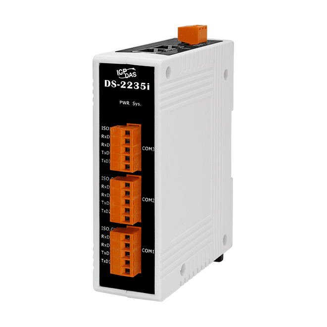 DS-2235i Device Server with 2-port Ethernet Switch & 3 Isolated RS-422/485 Port