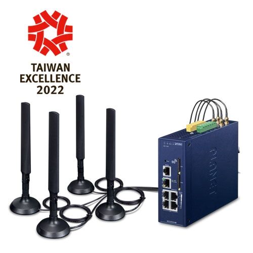 ICG-2515-NR Industrial 5G NR Cellular Gateway with 5-Port 10/100/1000T