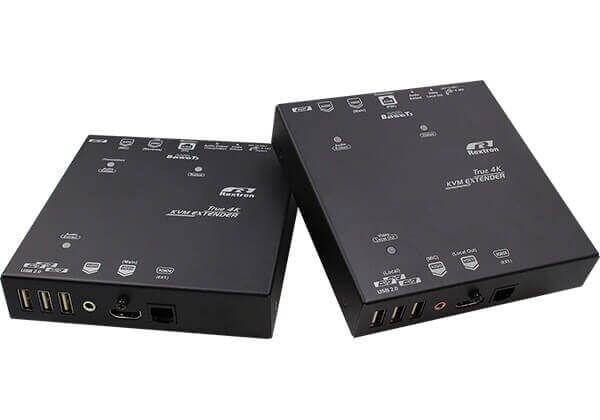EGBMU-M3210 True 4K HDBaseT 3.0 HDMI KVM Extender over CAT.x with Local Out, Audio, Serial, USB & 90M (PoH)