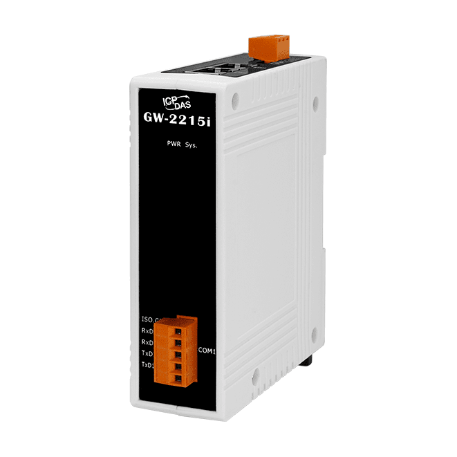 GW-2215i Modbus/TCP to RTU/ASCII Gateway with 2-port Ethernet switch & 1 Isolated RS-422/485 Port