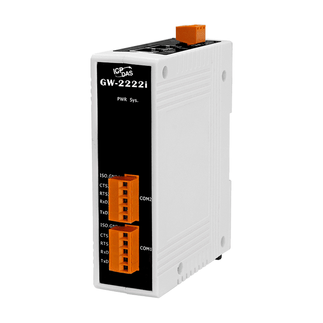 GW-2222i Modbus/TCP to RTU/ASCII Gateway with 2-port Ethernet switch & 2 Isolated RS-232 Port