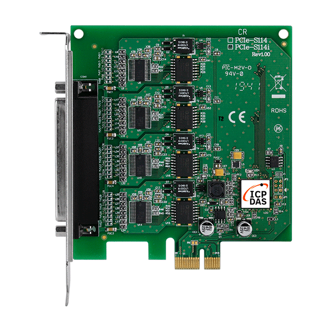 PCIe-S114 PCI Express, Serial Communication Board with 4 RS-232 ports