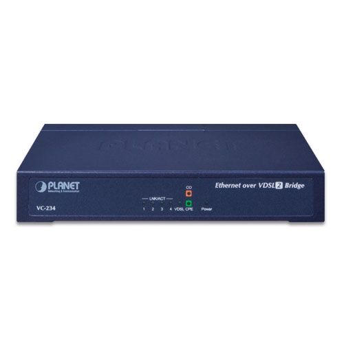 VC-234 Ethernet over VDSL2 Bridge (4*RJ45, 1*VDSL2/RJ11, 1*Phone-30a)