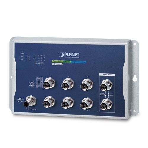 WGS-5225-8MT Industrial L2+ 8-Port 10/100/1000T M12 Wall-mount Managed Switch