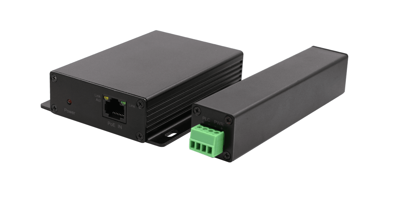 OT-PLC302POE/DC PoE Extender over 2-wire up to 500m, powered by 48-56VDC or PoE switch