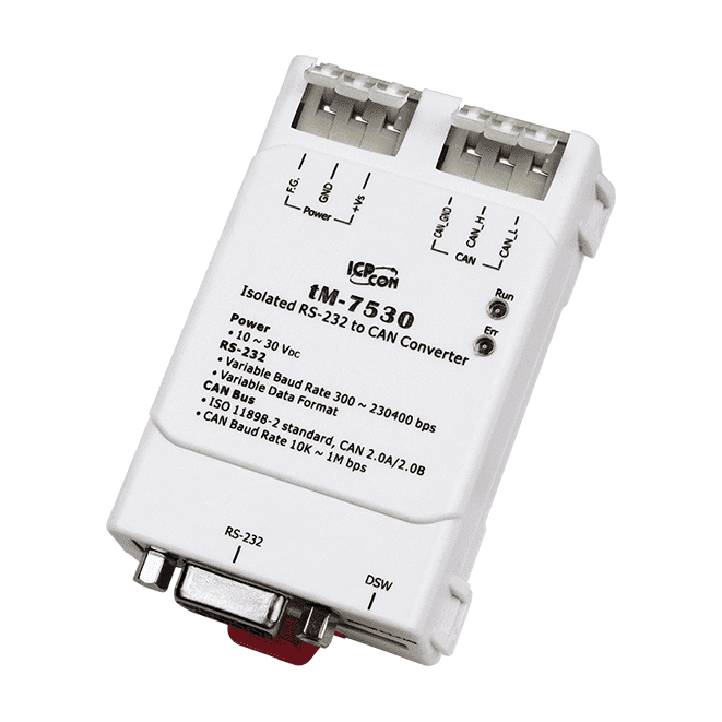 tM-7530 Intelligent tiny RS-232/CAN converter