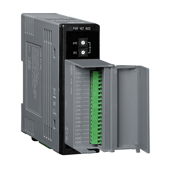 CAN-2018D/S DeviceNet Slave Module with 8-channel Thermocouple Input