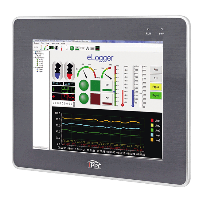 iPPC-6831-IoT 15" Panel PC with Atom E3845 CPU, Win10 IoT and 3 I/O Slots