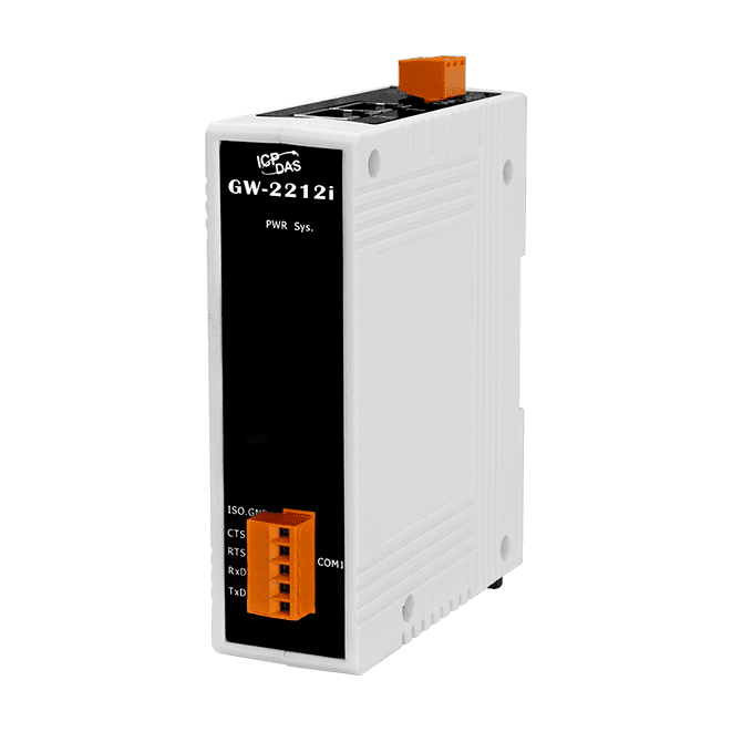 GW-2212i Modbus/TCP to RTU/ASCII Gateway with 2-port Ethernet switch & 1 Isolated RS-232 Port