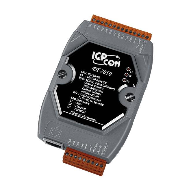 ET-7050 12-channel DI & 6-channel DO with 32-bit Counters