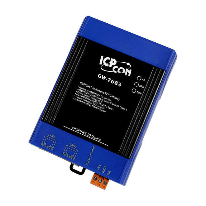GW-7663 PROFINET to Modbus TCP Gateway