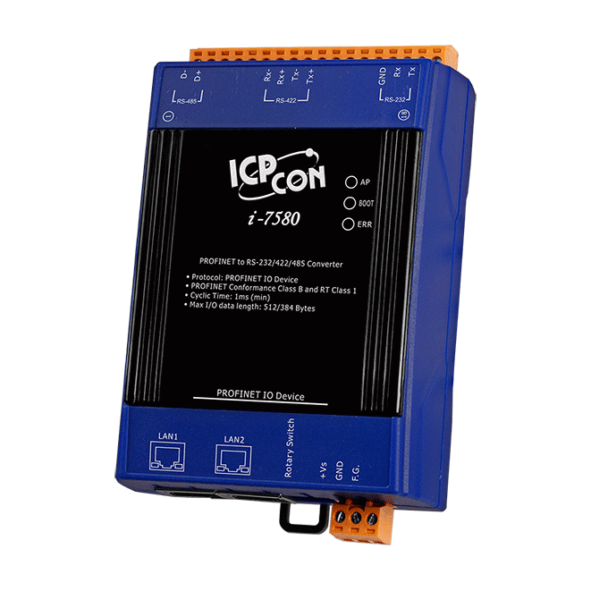 I-7580 PROFINET to RS-232/422/485 Converter