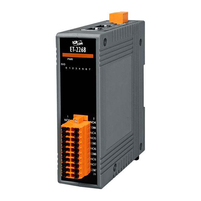 ET-2268 Ethernet I/O Module with 4-ch Form A & 4-ch Form C Signal Relay