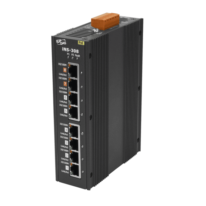 iNS-308 8-port 10/100 Mbps PoE(PSE) IoT Switch