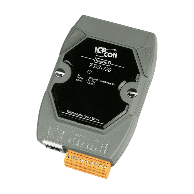 PDS-720 Programmable (1x RS-232 and 1x RS-485) Serial-to-Ethernet Device Server