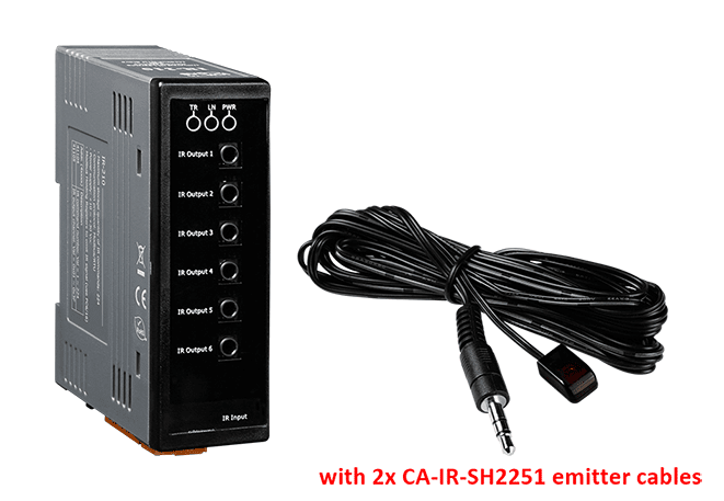 IR-210 Universal IR Learning Module (6x IR outputs, 224x IR cmds) (RS-232, RS-485) (RoHS) inlcudes 2x CA-IR-SH2251 emitter cables