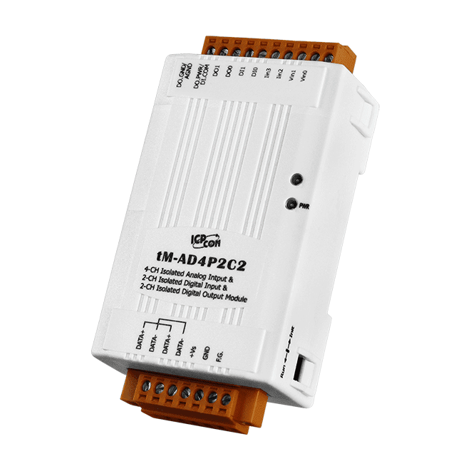 tM-AD4P2C2 4-channel Isolated AI, 2-channel Isolated DI & 2-channel Isolated DO Module