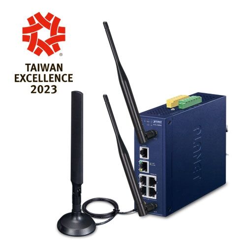 LCG-300W-EU Industrial LoRaWAN Gateway with 5-Port 10/100/1000T (802.11ax 1800Mbps, 2* DI/DO, -40~75 degrees C & EU868 Sub 1G)