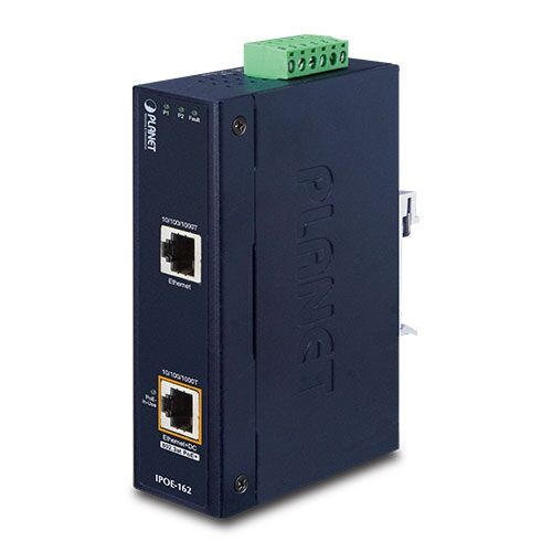 IPOE-162 Industrial IEEE 802.3at Gigabit Power over Ethernet Plus Injector (Mid-span, 30 watts)