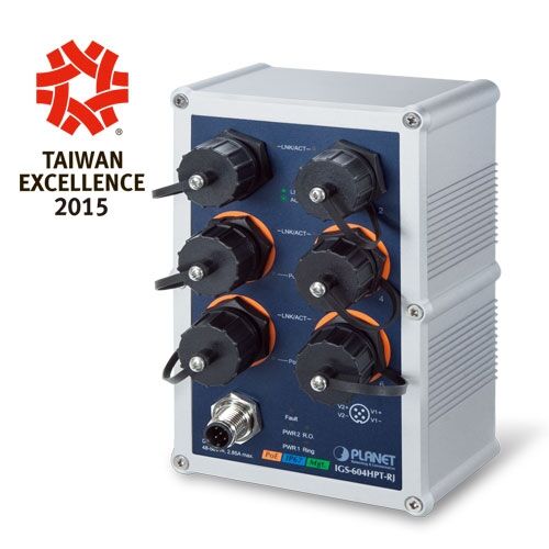 IGS-604HPT-RJ Industrial IP67-rated 4-Port 10/100/1000T 802.3at PoE + 2-Port 10/100/1000T Managed Ethernet Switch (-40~75 degrees C)