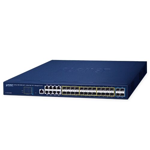 GS-5220-16S8CR L2+ 24-Port 100/1000X SFP + 8-Port Shared TP + 4-Port 10G SFP+ Managed Switch